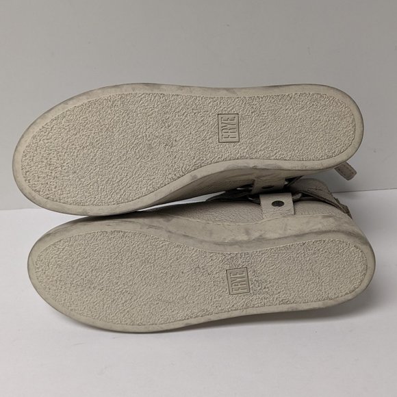 Frye Lena Harness Ankle Boots, Off White Leather, Women's 8.5 M - Picture 5 of 6